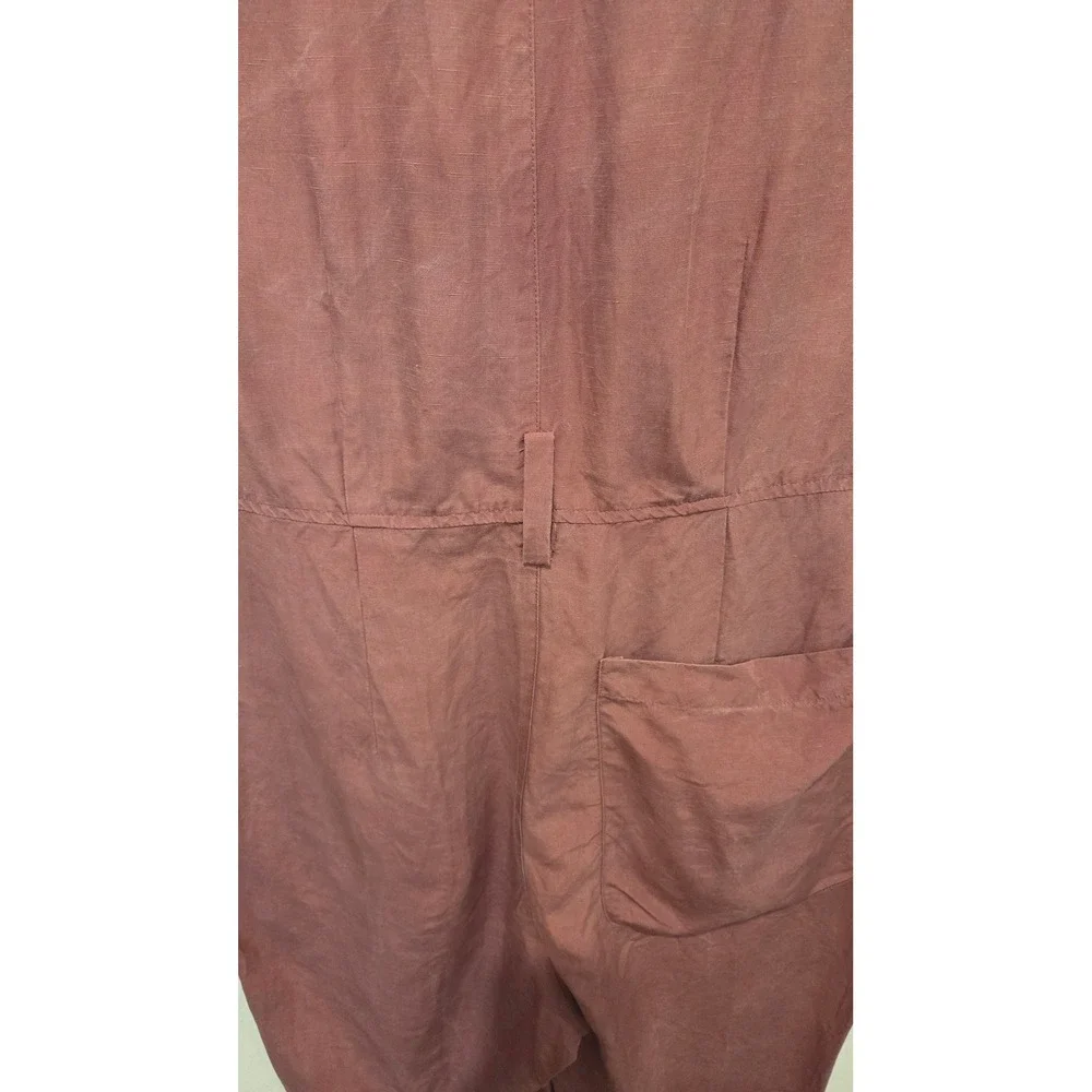 Alex Mill Expedition Jumpsuit Short Sleeve Tie Waist Rose Pink Utility XS